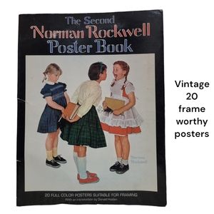 Vintage 80s Norman Rockwell, the second poster, book 20 frameable posters